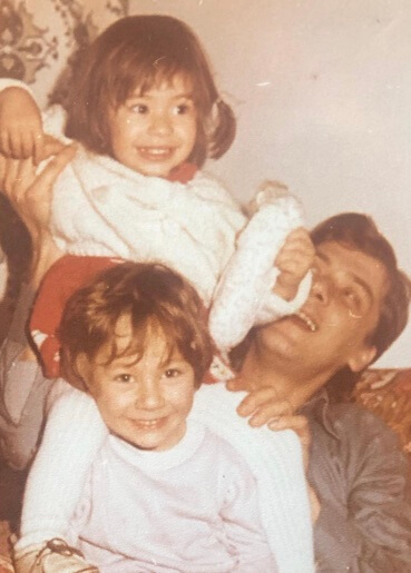 Smaranda Ciceu with her father and brother.